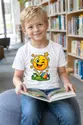 Koszulka dziecięca z buźką dla chłopca biała wesoła bajkowa animacja, zdjęcie 6