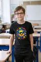 Koszulka z emoji dla chłopca czarna pixel art w kółku, zdjęcie 7