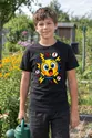 Koszulka dziecięca z emoji dla chłopca czarna komiksowe linie ruchu, zdjęcie 8