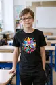 Koszulka z okularami geometryczna dla chłopca czarna geometryczne kształty, zdjęcie 4