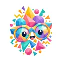 Koszulka z okularami geometryczna dla chłopca biała geometryczne kształty, zdjęcie 2
