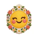 Koszulka z emoji dla dziewczynki biała haftowana faktura, zdjęcie 2