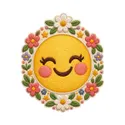 Koszulka z emoji dla dziewczynki biała haftowana faktura, zdjęcie 2