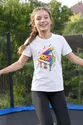 Koszulka z pianinem dla dziewczynki biała z kolorowych kropek, zdjęcie 6