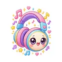 Koszulka ze słuchawkami dla chłopca biała słodki styl kawaii, zdjęcie 2