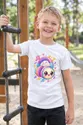 Koszulka ze słuchawkami dla chłopca biała słodki styl kawaii, zdjęcie 4