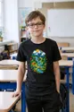 Koszulka z mapą dla chłopca czarna papierowa wycinanka, zdjęcie 4