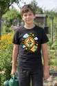 Koszulka z kompasem pixel art dla chłopca czarna w stylu gry, zdjęcie 8