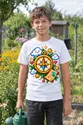 Koszulka z kompasem pixel art dla chłopca biała w stylu gry, zdjęcie 8