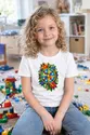 Koszulka z kompasem witrażowym dla dziewczynki biała witraż, zdjęcie 5