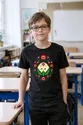 Koszulka z kalafiorem dla chłopca czarna ludowa wycinanka, zdjęcie 7