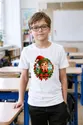Koszulka z elfem dla chłopca biała okrągła odznaka prezent, zdjęcie 4
