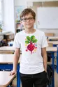 Koszulka z burakiem rysunek dla chłopca biała rysunek kredkami, zdjęcie 6