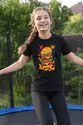 Koszulka z hamburgerem dla dziewczynki czarna rysunek kredkami, zdjęcie 4