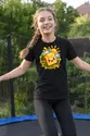 Koszulka z tostem w odznace dla dziewczynki czarna promienie, zdjęcie 6