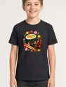 Koszulka z sushi dla chłopca czarna słodkie kawaii z buziami, zdjęcie 1