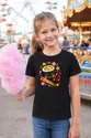 Koszulka z sushi dla dziewczynki czarna słodkie kawaii z buziami, zdjęcie 7