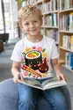 Koszulka z sushi dla chłopca biała słodkie kawaii z buziami, zdjęcie 3