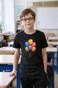 Koszulka z balonami dla chłopca czarna z kolorowych kropek, zdjęcie 8