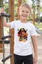 Koszulka dziecięca z piratem dla chłopca biała styl naklejki, zdjęcie 4