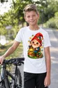 Koszulka z krasnoludkiem dla chłopca biała słodki styl kawaii, zdjęcie 8