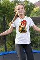 Koszulka z krasnoludkiem dla dziewczynki biała słodki kawaii, zdjęcie 4