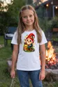 Koszulka z krasnoludkiem dla dziewczynki biała słodki kawaii, zdjęcie 8