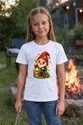 Koszulka z krasnoludkiem dla dziewczynki biała słodki kawaii, zdjęcie 3