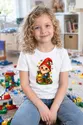 Koszulka z krasnoludkiem dla dziewczynki biała słodki kawaii, zdjęcie 4