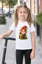 Koszulka z krasnoludkiem dla dziewczynki biała słodki kawaii, zdjęcie 5