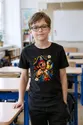 Koszulka z piratem dla chłopca czarna komiksowa dynamika, zdjęcie 5