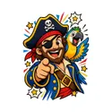 Koszulka z piratem dla chłopca biała komiksowa dynamika, zdjęcie 2