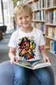 Koszulka z piratem dla chłopca biała komiksowa dynamika, zdjęcie 8