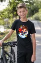 Koszulka z superbohaterem dla chłopca czarna słodki kawaii, zdjęcie 4