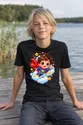Koszulka z superbohaterem dla chłopca czarna słodki kawaii, zdjęcie 6