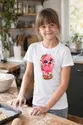 Koszulka dziecięca z flamingiem dla dziewczynki biała kawaii, zdjęcie 3