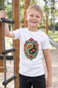 Koszulka z yin yang ludowa dla chłopca biała wycinanka, zdjęcie 5
