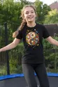 Koszulka z yin yang w kwiatach dla dziewczynki czarna ułożony z kwiatków, zdjęcie 7
