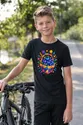 Koszulka z jagodami dla chłopca czarna geometryczny styl, zdjęcie 4
