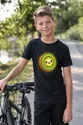 Koszulka z kiwi w kropki dla chłopca czarna z kolorowych kropek, zdjęcie 4