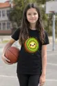 Koszulka z kiwi w kropki dla dziewczynki czarna z kolorowych kropek, zdjęcie 7