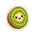 Koszulka z kiwi w kropki dla dziewczynki biała z kolorowych kropek, zdjęcie 2