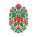 Koszulka z owocami porzeczki dla chłopca biała ludowa wycinanka, zdjęcie 2