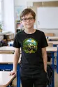 Koszulka z pojazdem wojskowym dla chłopca czarna okrągła odznaka, zdjęcie 7
