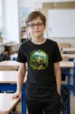 Koszulka z pojazdem wojskowym dla chłopca czarna okrągła odznaka, zdjęcie 4