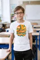 Koszulka z okrętem wojennym retro dla chłopca biała lata 70, zdjęcie 3