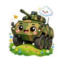 Koszulka z rosomakiem dla chłopca biała słodki styl kawaii, zdjęcie 2