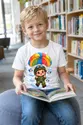 Koszulka ze spadochroniarzem dla chłopca biała słodki styl kawaii, zdjęcie 6