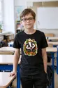 Koszulka dziecięca z borsukiem dla chłopca czarna efekt naklejki, zdjęcie 7