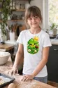 Koszulka z koniczyną dla dziewczynki biała słodki kawaii, zdjęcie 4